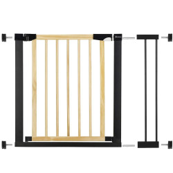 Bezpečnostní zábrana 75-96 cm SPRINGOS BABYLOCK hnědáčerná