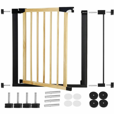 Bezpečnostní zábrana 75-89 cm SPRINGOS BABYLOCK hnědáčerná