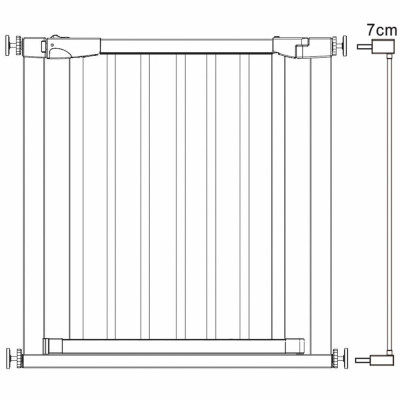 Bezpečnostní zábrana 75-89 cm SPRINGOS BABYLOCK hnědáčerná
