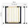 Bezpečnostní zábrana 75-89 cm SPRINGOS BABYLOCK hnědáčerná
