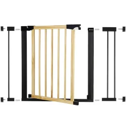 Bezpečnostní zábrana 75-103 cm SPRINGOS BABYLOCK hnědá/černá