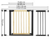 Bezpečnostní zábrana 75-117 cm SPRINGOS BABYLOCK hnědáčerná