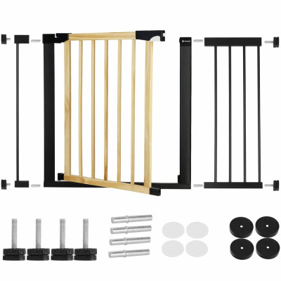 Bezpečnostní zábrana 75-117 cm SPRINGOS BABYLOCK hnědáčerná