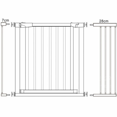 Bezpečnostní zábrana 75-117 cm SPRINGOS BABYLOCK hnědáčerná