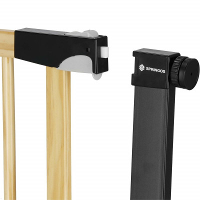 Bezpečnostní zábrana 75-117 cm SPRINGOS BABYLOCK hnědáčerná