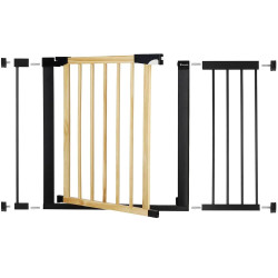 Bezpečnostní zábrana 75-117 cm SPRINGOS BABYLOCK hnědáčerná