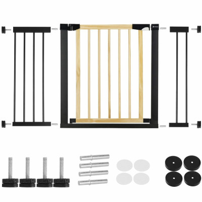 Bezpečnostní zábrana 75-124 cm SPRINGOS BABYLOCK hnědáčerná