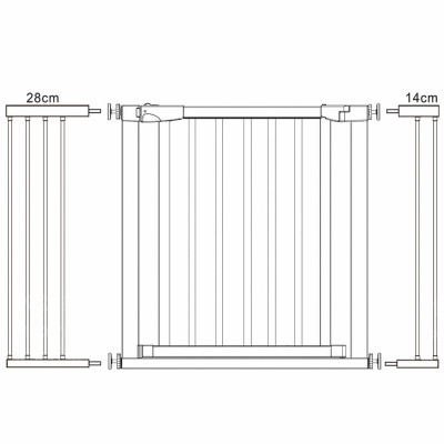 Bezpečnostní zábrana 75-124 cm SPRINGOS BABYLOCK hnědáčerná