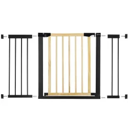 Bezpečnostní zábrana 75-124 cm SPRINGOS BABYLOCK hnědá/černá