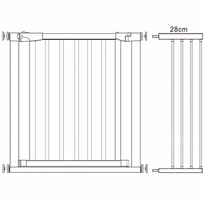 Bezpečnostní zábrana 75-110 cm SPRINGOS BABYLOCK hnědáčerná