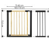 Bezpečnostní zábrana 75-110 cm SPRINGOS BABYLOCK hnědáčerná