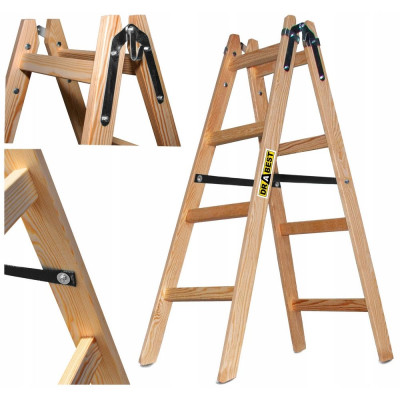 Dřevěné malířské štafle 2x4 stupně oboustranné DRABEST DREW 2x4 PRO