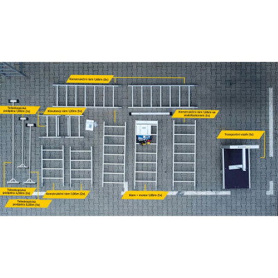 Stavební výtah pro fotovoltaiku 12,5 m DRABEST WT-12-PV PRO