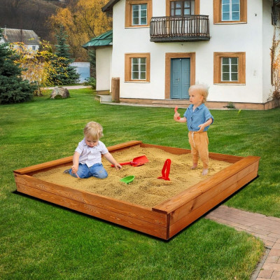 Dětské pískoviště 120x120 cm SPRINGOS NIKI 120IM + podložka