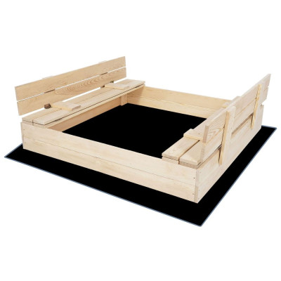 Dětské pískoviště s krytem 120x120 cm SPRINGOS ZUZA 120N + podložka