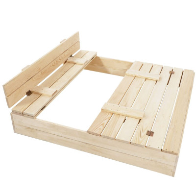 Dětské pískoviště s krytem 120x120 cm SPRINGOS ZUZA 120N + podložka