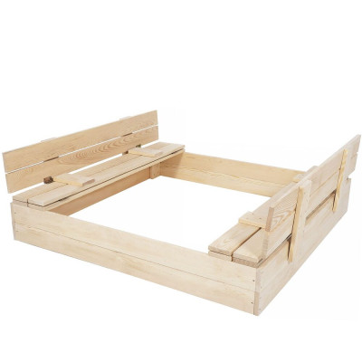 Dětské pískoviště s krytem 120x120 cm SPRINGOS ZUZA 120N + podložka