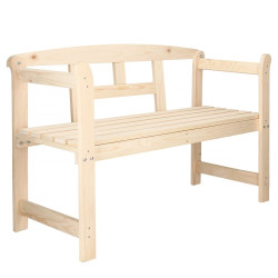 Zahradní lavička 119 cm SPRINGOS FLORA přírodní