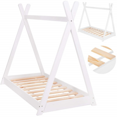 Dětská teepee postel SPRINGOS TIPI bílá
