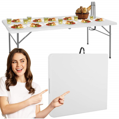 Cateringový stůl skládací 200x90 cm SPRINGOS EVENT GF0100 bílý