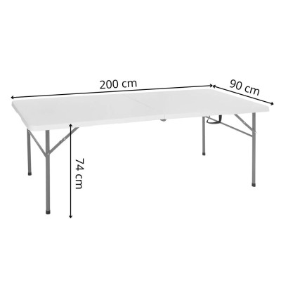Cateringový stůl skládací 200x90 cm SPRINGOS EVENT GF0100 bílý