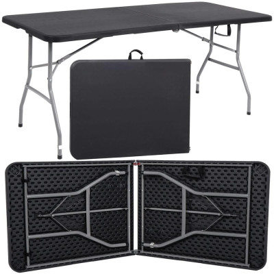 Skládací cateringový stůl 180x75 cm SPRINGOS RAUT GF0056 černý