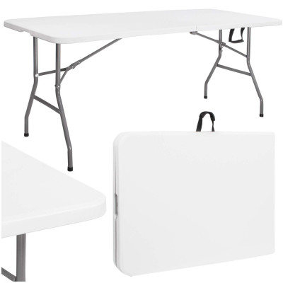 Skládací cateringový stůl 180x74 cm SPRINGOS RAUT GF0108 bílý
