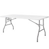Skládací cateringový stůl 180x74 cm SPRINGOS RAUT GF0108 bílý