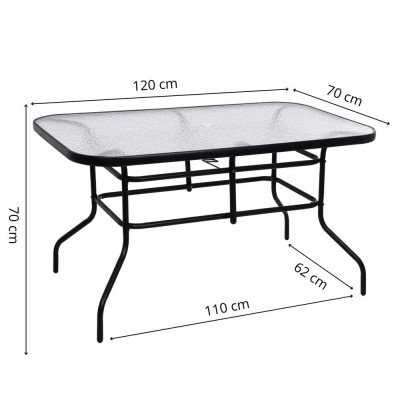 Zahradní stůl 120x70 SPRINGOS TOSCANA GF0080