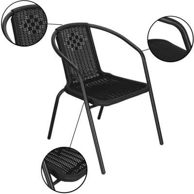 Zahradní ratanové křeslo SPRINGOS BISTRO GF1011 černé