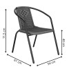 Zahradní ratanové křeslo SPRINGOS BISTRO GF1022 šedé