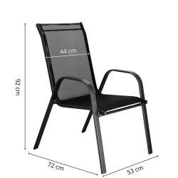 GF0071 ZAHRADNÍ ŽIDLE 73 X 55,5 X 93 CM