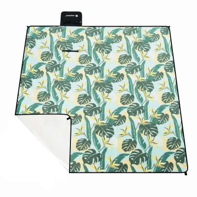 Pikniková deka 200x200 SPRINGOS PM052 zelená s listy