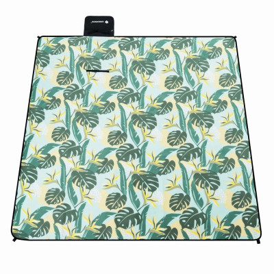Pikniková deka 200x200 SPRINGOS PM052 zelená s listy