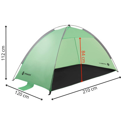 Plážový stan 210x120 cm SPRINGOS PT034 zelený