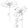Zahradní slunečník 160 cm SPRINGOS VIVA BU0008 modro-bílý