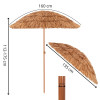 Zahradní slunečník 135 cm SPRINGOS HAVAJ BU0023 hnědý