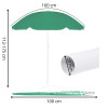 Zahradní slunečník 140 cm SPRINGOS VIVA BU0025 zelený