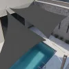 Stínící sluneční plachta 3x3 m SPRINGOS SN0054 tmavě šedá