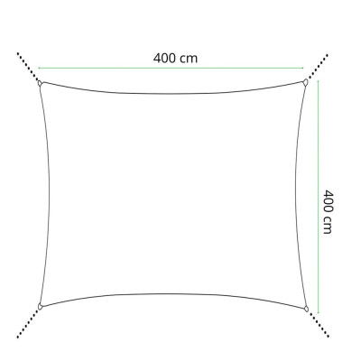 Stínící sluneční plachta 4x4 m SPRINGOS SN0053 béžová