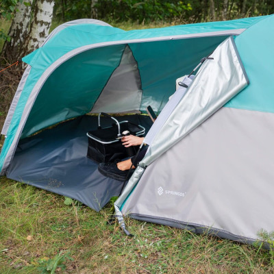 Turistický stan pro 3 osoby SPRINGOS IGLO šedo-modrý