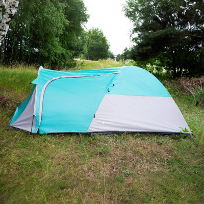 Turistický stan pro 3 osoby SPRINGOS IGLO šedo-modrý