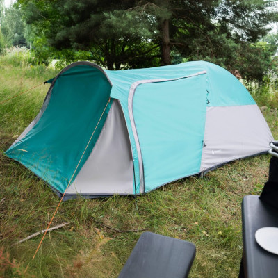 Turistický stan pro 3 osoby SPRINGOS IGLO šedo-modrý