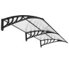 Vchodová stříška 200x95 cm SPRINGOS POLYROOF černá transparentní
