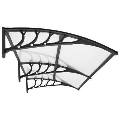 Vchodová stříška 200x95 cm SPRINGOS POLYROOF černá transparentní