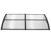 Vchodová stříška 200x95 cm SPRINGOS POLYROOF černá transparentní