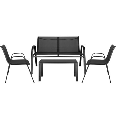 Set zahradního nábytku SPRINGOS VALENTE GF0106 černý