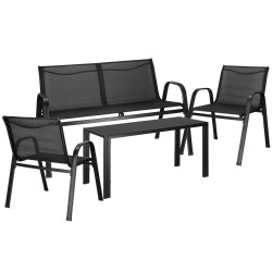 Set zahradního nábytku SPRINGOS VALENTE GF0106 černý