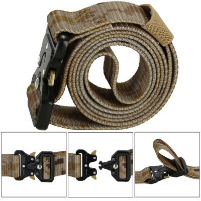 Vojenský taktický pásek SPRINGOS BATTLE CS0102 khaki hnědý