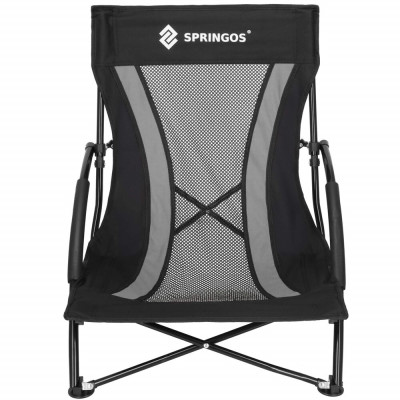 Skládací křeslo SPRINGOS SIEARA CS0112 šedé